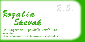 rozalia spevak business card